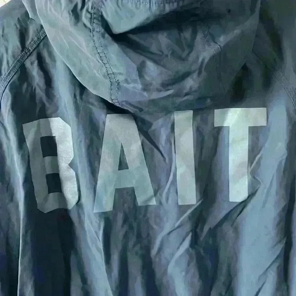 Bait Mountain Parka Windbreaker Jacket Blue Hooded Bill Gorpcore Streetwear Men